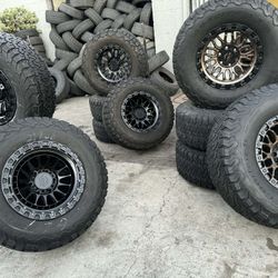 ‼️📲Vendo Sets De Rines Nuevos 17x9 Con Llantas Usadas En Buenas Condiciones 285/70/17. 315/70/17