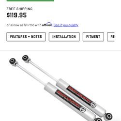Rough country N3 rear shocks for ford f150