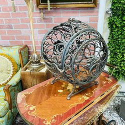Vintage Wrought Iron Wine Rack