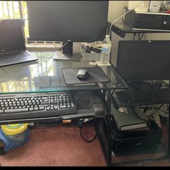 Complete Computer Desk With Add’l Side 