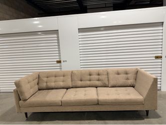 XL Petrie Midcentury Left-Arm Corner Sofa Sectional Piece