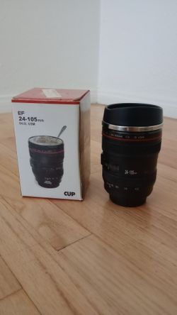 Coffee mug camera lens