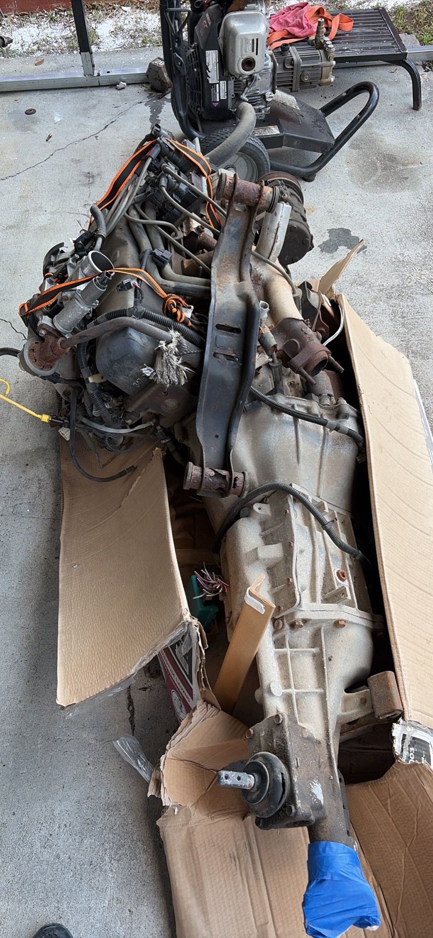 Mustang motor and tranny