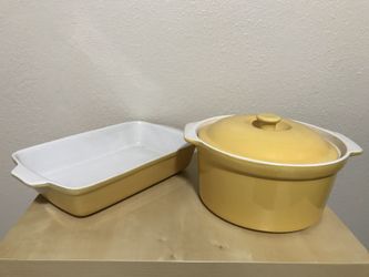 Set of Casserole Pot and Baker Baking Plate