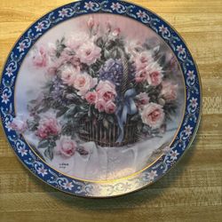  Vintage Lena Liu’s Roses Plate Limited Edition Porcelain