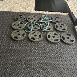 12 Pc 5 Oh Weights And A Light Band 