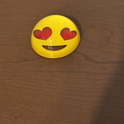 Glass Paper Weight Heart Emoji