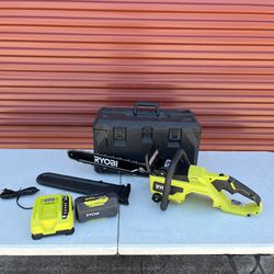 RYOBI 40V HP Brushless 18 in. Battery Chainsaw  with 4.0 Ah Battery and Quick Charger
