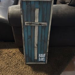 Wooden Cross Sign