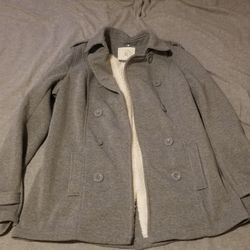 Button Coat With Hood
