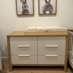 Crate And Barrel Dresser With Baby Changing Table 