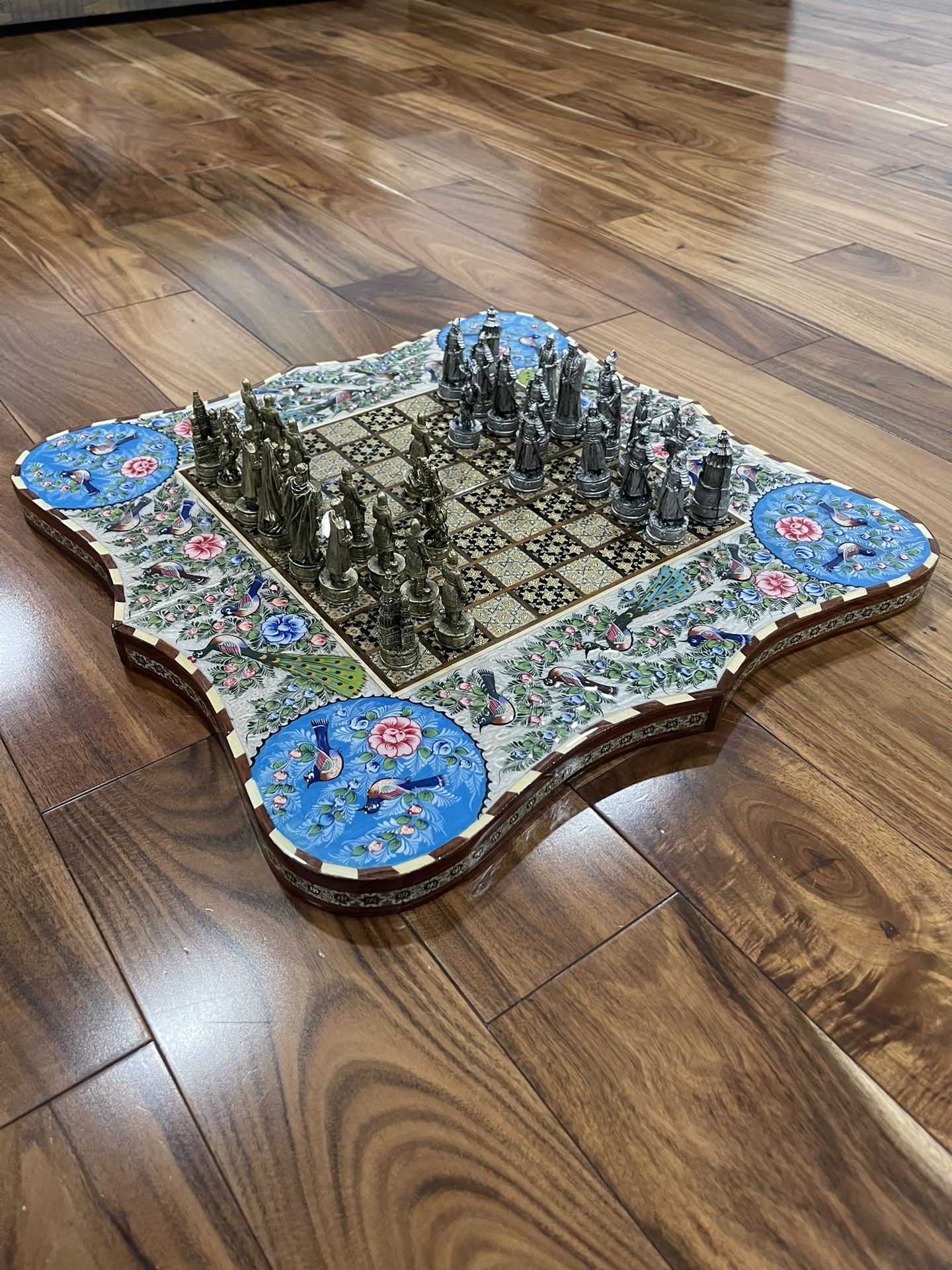 3D Backgammon , Board Game , Handmade Khatam