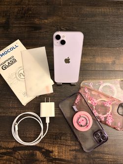 iPhone 14 Plus T-mobile purple, lavender clean condition (read description)