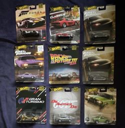 Hot Wheels Premium Pop Culture Lot of 9 Fast & Furious, Forza, Gran Turismo Etc
