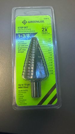 Greenlee GSB12 1-3/8” Step Drill Bit – Professional-grade step bit with innovative split-step design for the fastest, smoothest cuts. Delivers up to 2