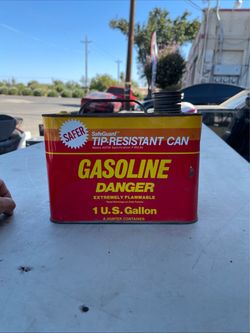 Vintage metal gas tank