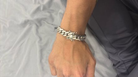 Silver cuban link 925 bracelet plata