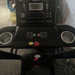 Ksports Foldable 16.5 Inch Cardio Fitness Portable Treadmill with Bluetooth Connectivity, LCD Display, and Tracking Apps for Home Gym Equipment, Black