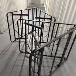 Black Metal Folding Bed Frame