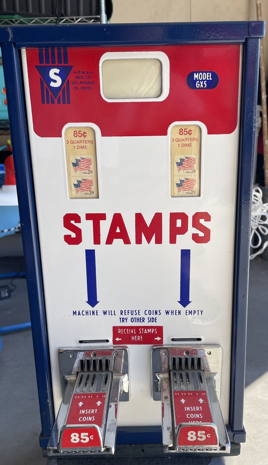 Vintage Shipman US Postage Stamp Vending Machine