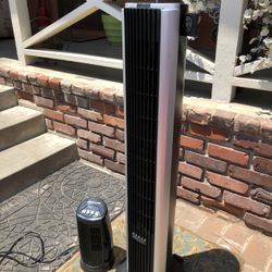 Like New Bionaire Tower Fan With Remote &mini Fan 