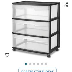Sterilite 3-Drawer Cart