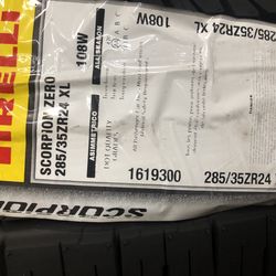 Brand New Tires (1) Pirelli Scorpion Zero Assimetrico (285/35ZR24XL) (Single) ($459)