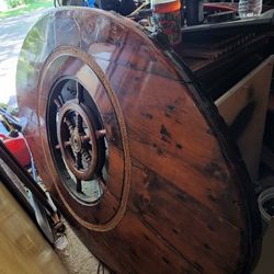 Vintage Epoxy Shipwheel Table Top / Best Offer