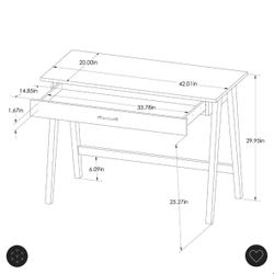 Paulo basic cheap desk white wash