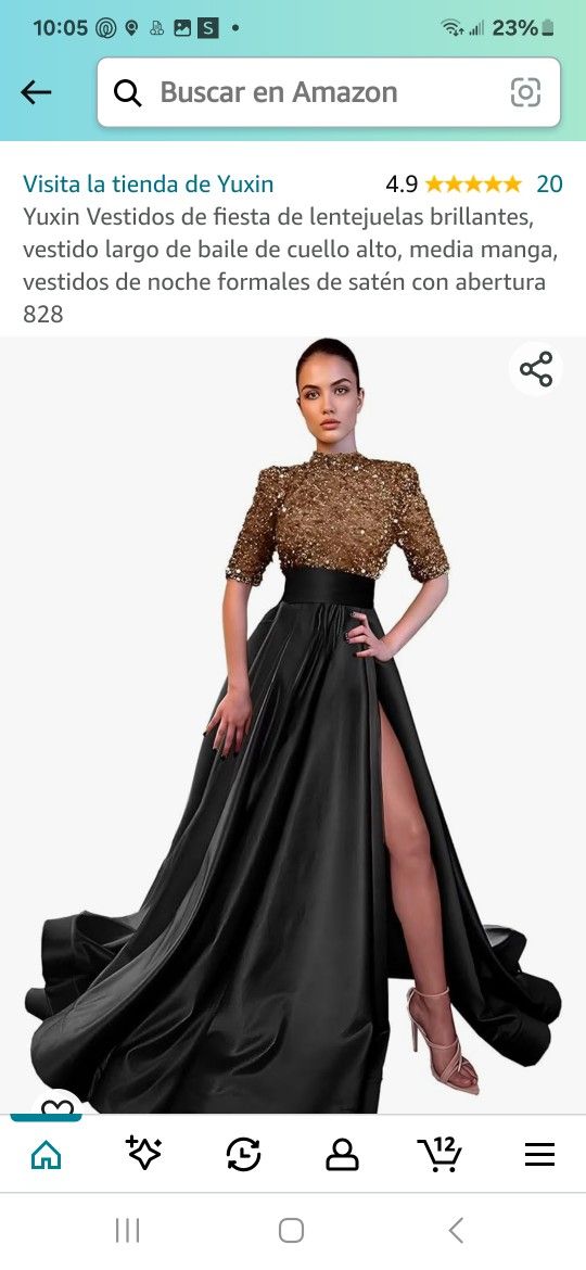 Vestido De Lentejuela Elegante