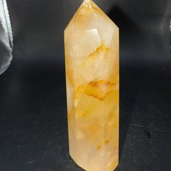 Golden Healer Quartz Tower 4” Polished Crystal Point Healing Stone