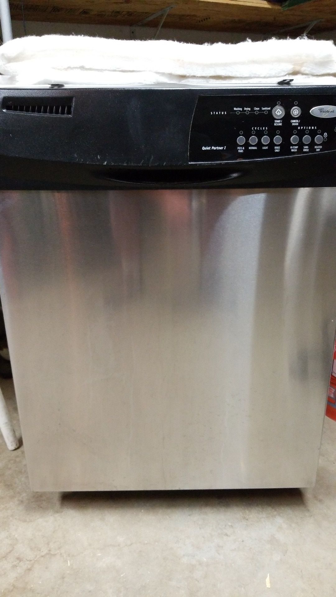 Quiet partner sale 1 whirlpool dishwasher