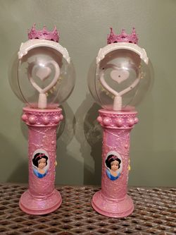 2 Disney Princess Light Up Spinning Heart Wand Costume Accessory