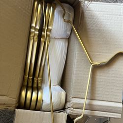 Amber Home 20 Pack Matte Gold Hangers
