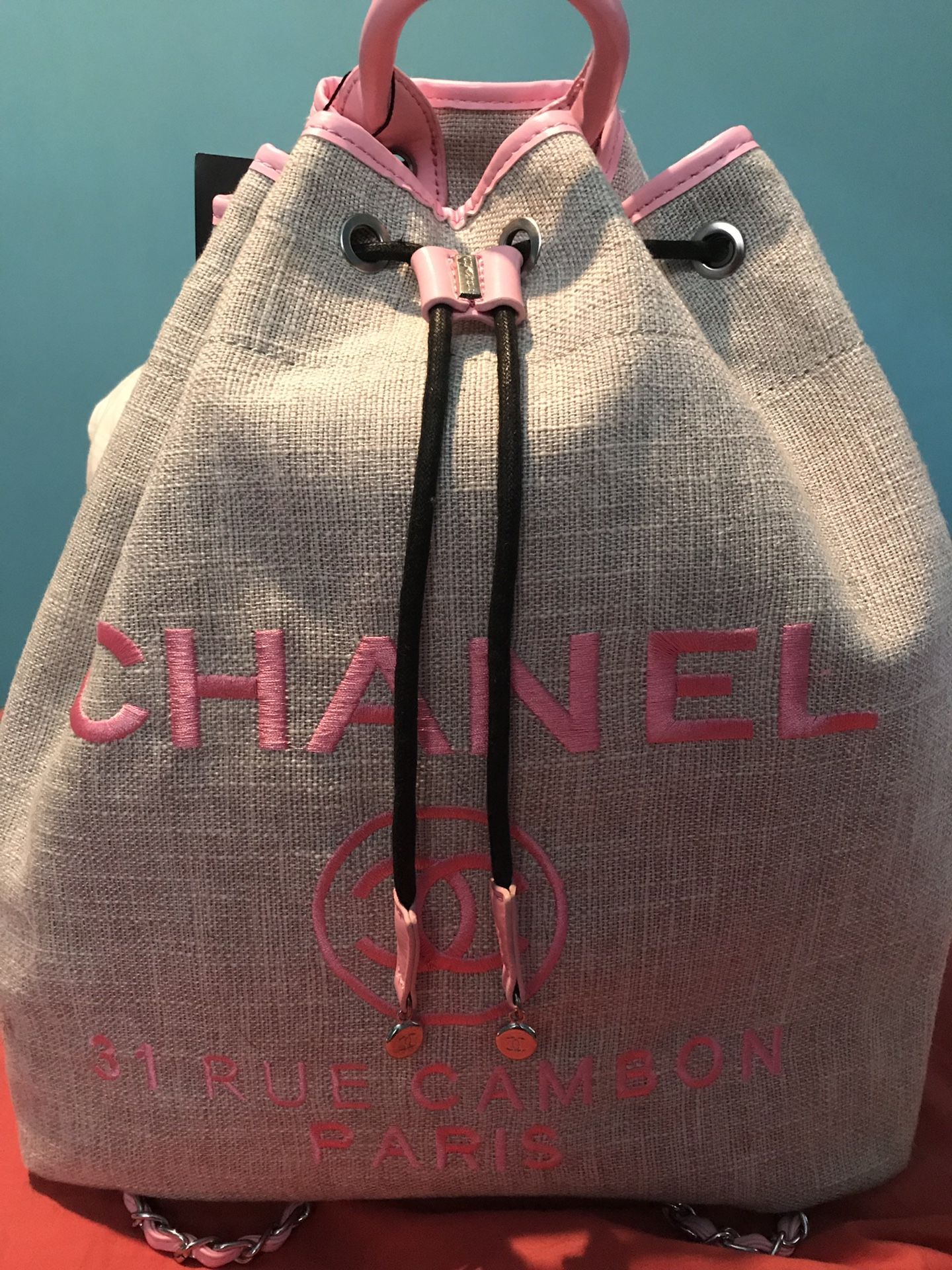 Chanel Backpack book bag tote