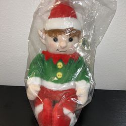 The Bearington Collection Santa Elfie Holiday Christmas Decor Plush Stuffed 15”