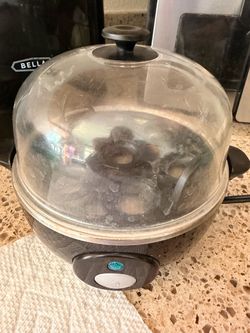 7-Egg Electric Egg Cooker & Poacher – Black/Stainless Steel