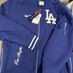 Nike Dodgers Dugout Bomber Jacket Size Medium
