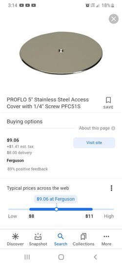 Proflow 5 inch Stainless steel Access Cover