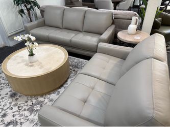 Furniture- Genuine top grain leather sofa- Galligher