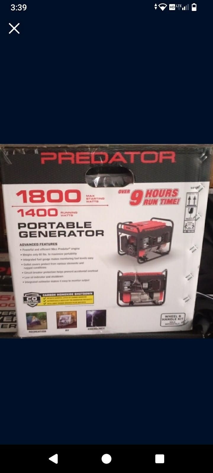 Predator 1800 Generator 