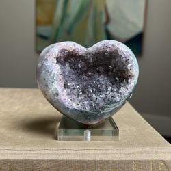 Druzy Amethyst Heart ( firm on price )