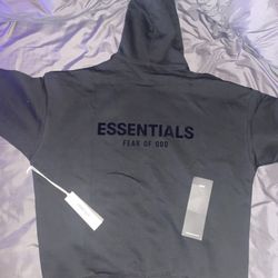 essential hoodie black (NEW)