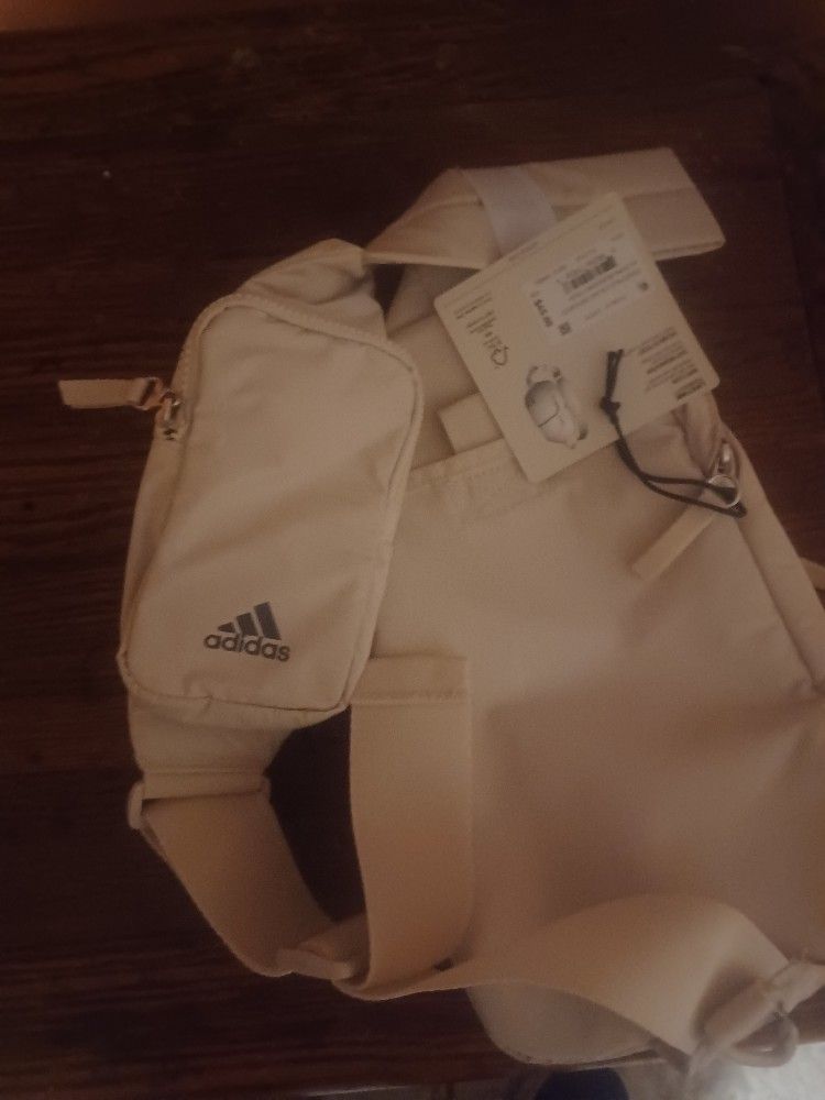 White And Black Adidas Bag 🎒