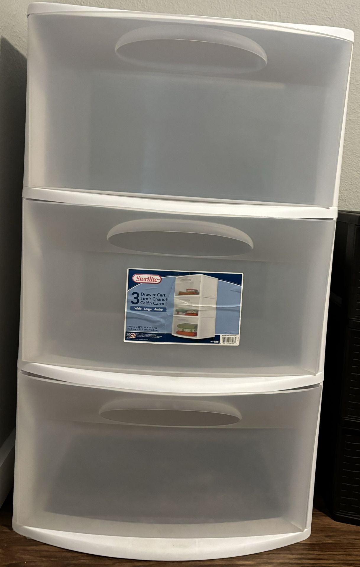 White Plastic 3 Drawer 