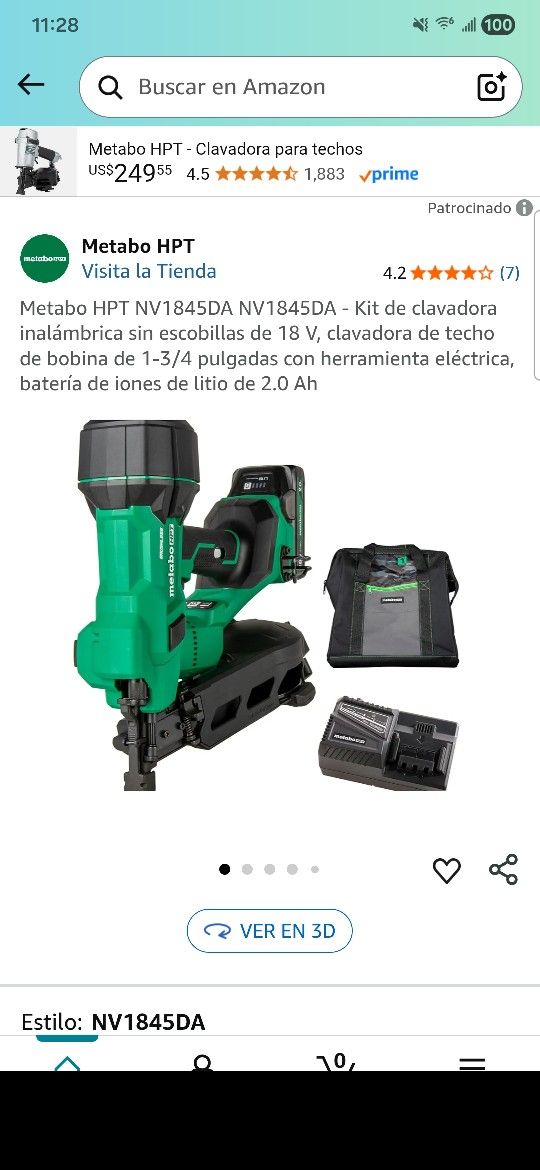 Vendo Combo De Pistola Para Roofing De Bateria $280 Firme 