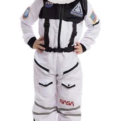 Astronaut Costume with Helmet, Space Suit for Toddler, Kids Astronaut Halloween Costume for Cosplay