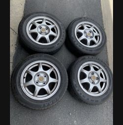4 —185/60r14 4x100 4x3.94 Stock Mazda Miata Scion Xa Xb Acura Integra Civic Fit Corolla Xa Xb Ia Echo Wheels Rims Tires!!!!!