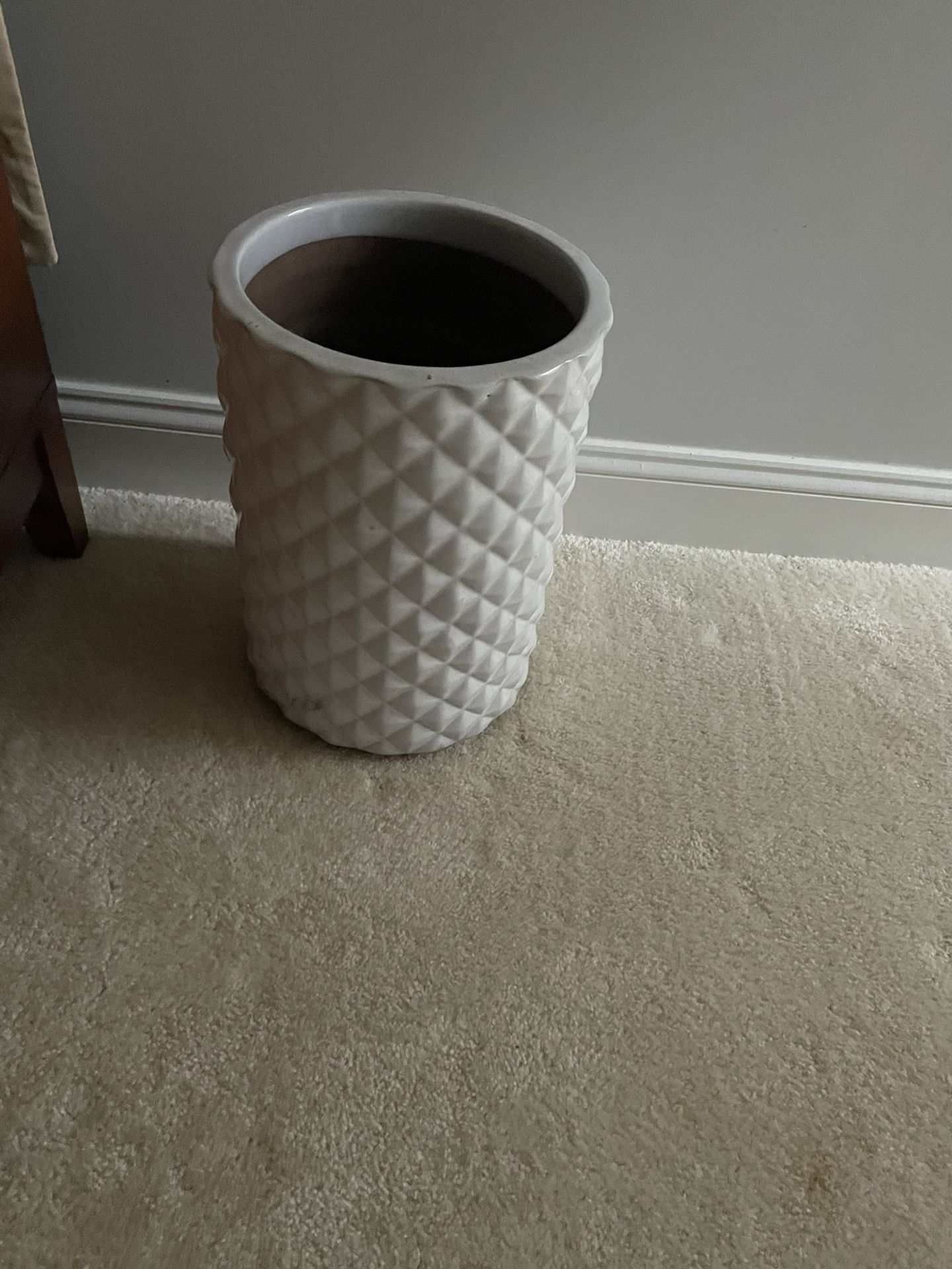 White Ceramic Flower Pot