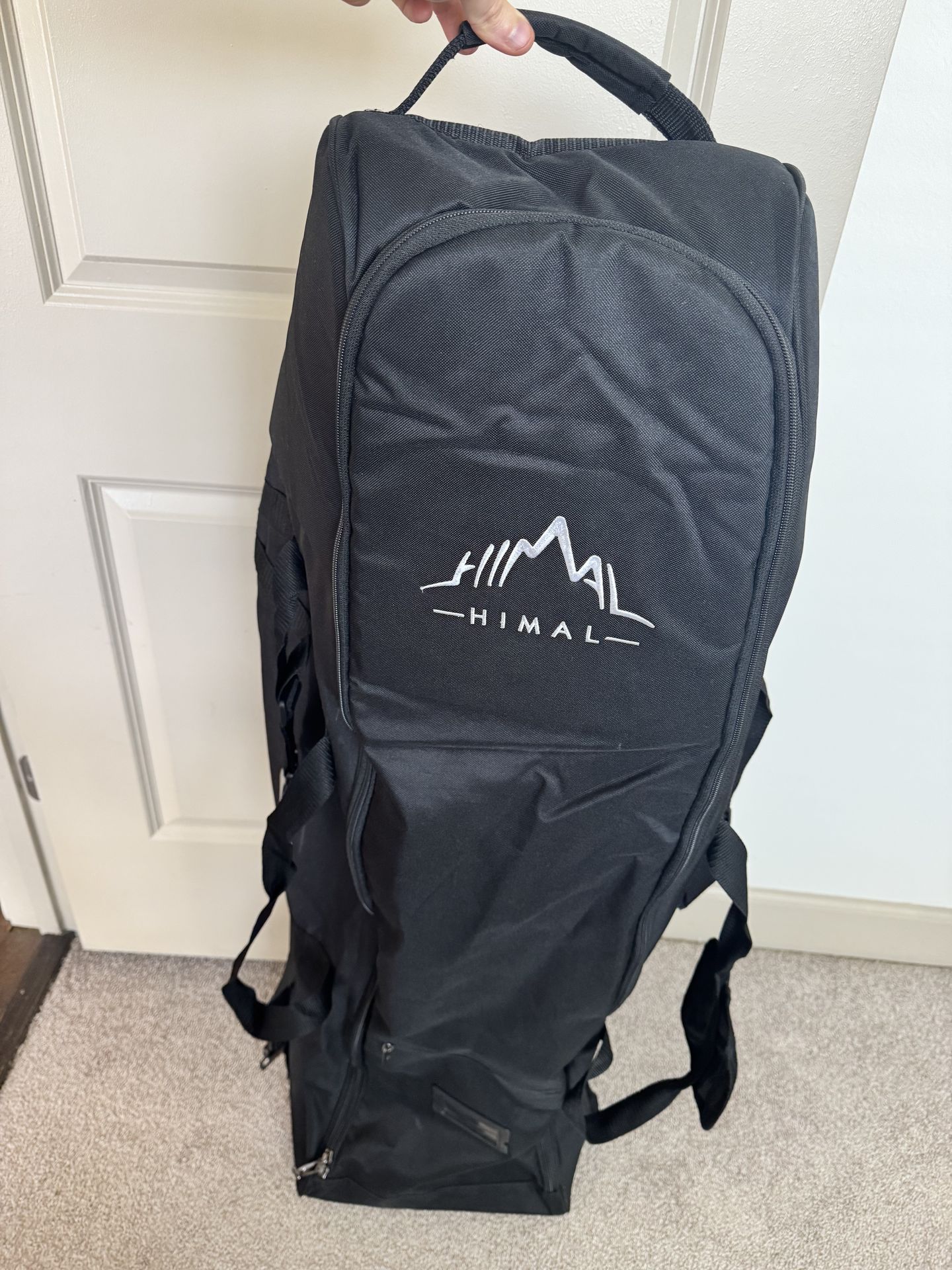 Himal Outdoors Soft-Sided Golf Travel Bag with Wheels - Heavy Duty 600D Polyester Oxford Wear-Resistant, Excellent Zipper Universal Size